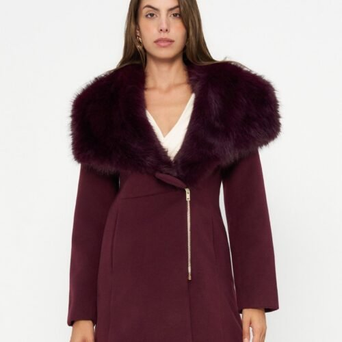 Anna Field by Zalando Short coat - bordeaux