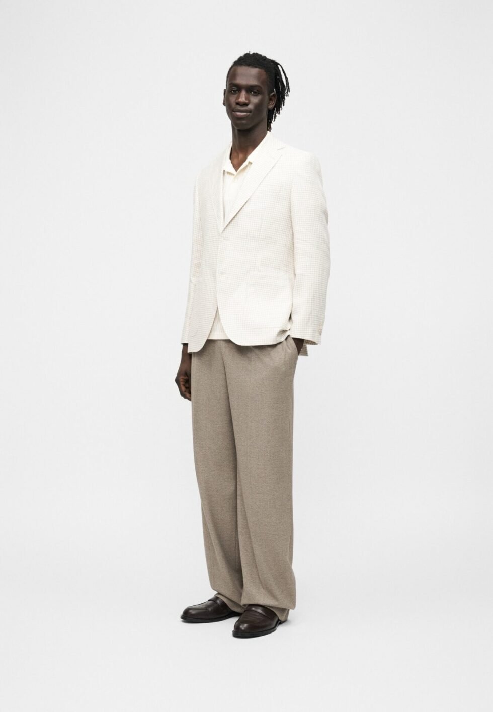 BOSS JANSON - Blazer jacket - open beige