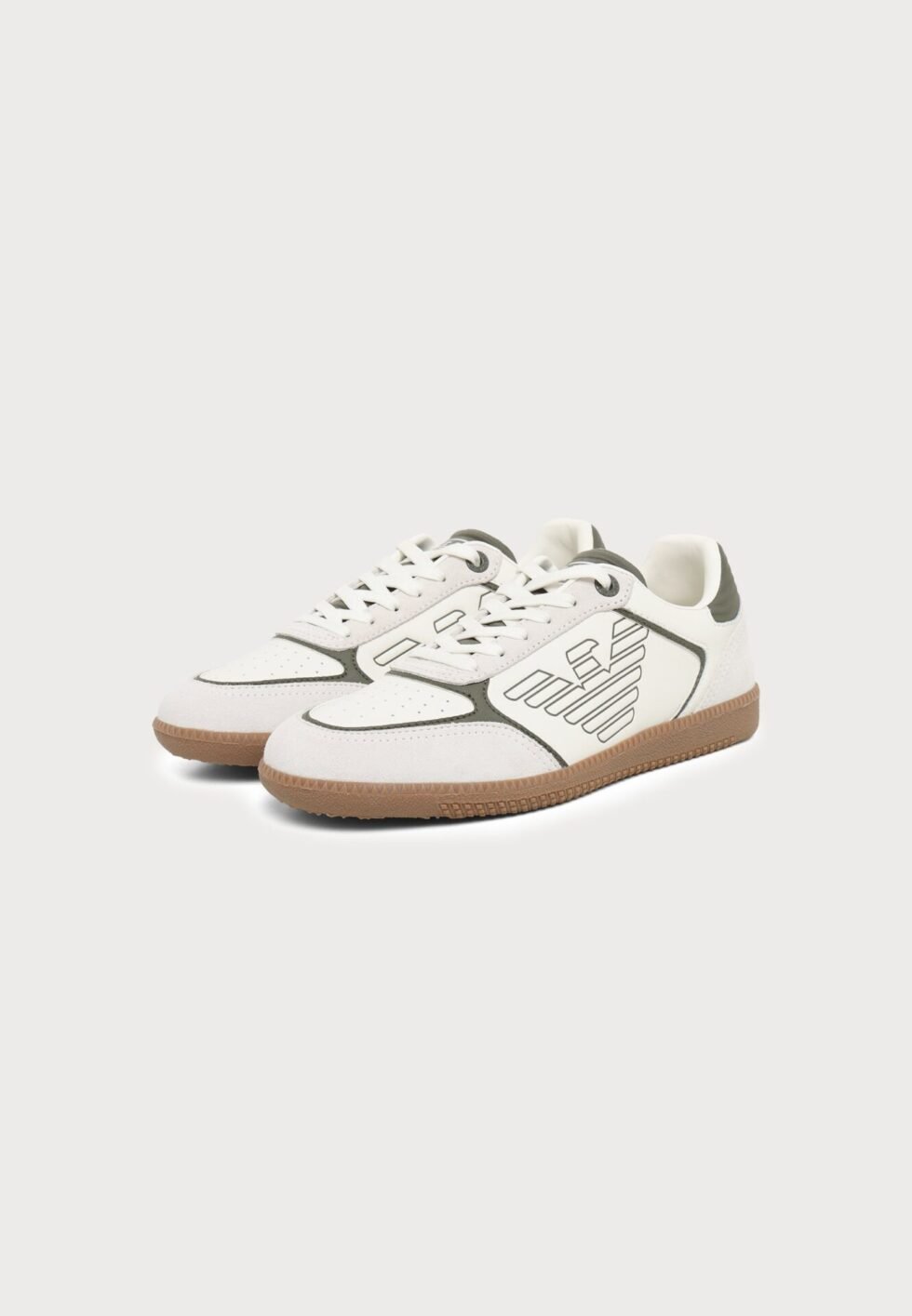 EA7 Emporio Armani HERITAGE EAGLE - Trainers - off white/kalamata/honey