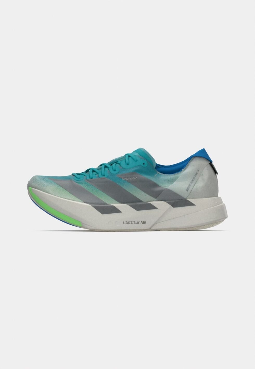adidas Performance ADIZERO ADIOS PRO 4 - Road running shoes - hi res aqua/iron metallic/grey one