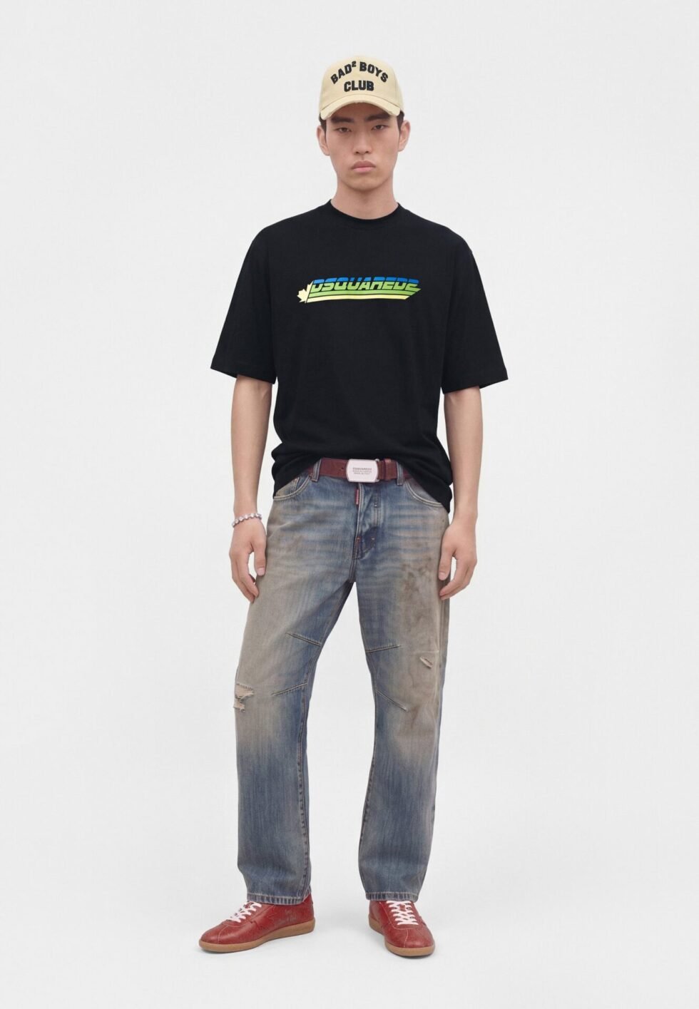 Dsquared2 LOOSE FIT TEE - Print T-shirt - black