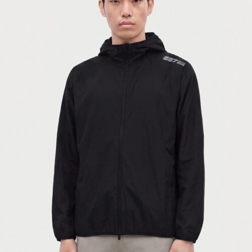 EA7 Emporio Armani TRAIN LOGO SERIES HOODIE - Light jacket - black