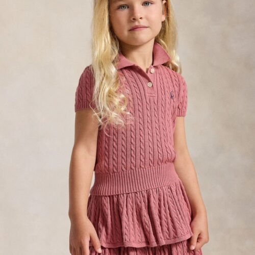 Polo Ralph Lauren MINI-CABLE COTTON POLO SWEATER 2-6Y - Jumper - canvas pink