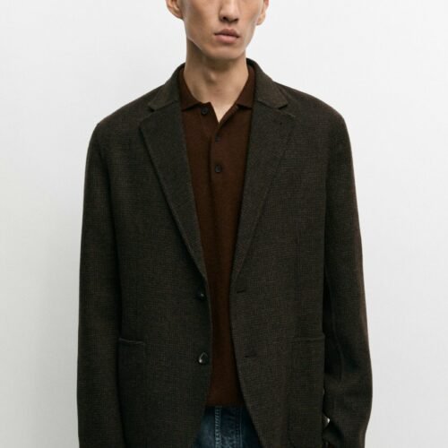 Massimo Dutti Blazer jacket - dark brown