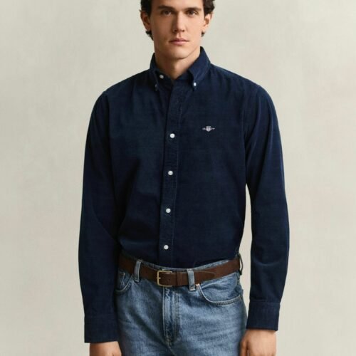 GANT INDIGO CORDUROY SHIRT - Shirt - indigo