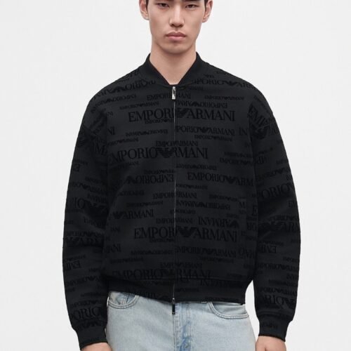 Emporio Armani Zip-up sweatshirt - black