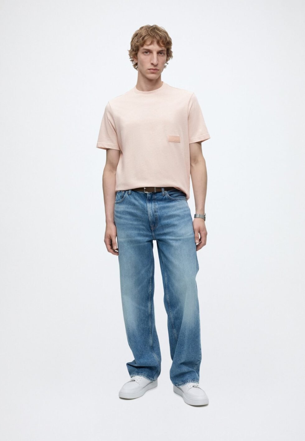 BOSS STRUCTURE - Basic T-shirt - medium pink