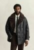GANT SHEARLING PEACOAT - Short coat - black