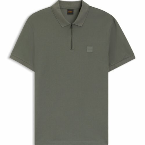 BOSS PASSERZIP - Polo shirt - open grey sixteen