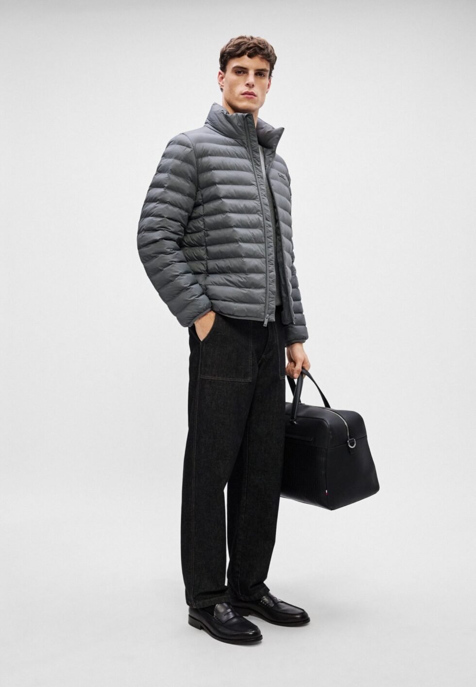 Calvin Klein CHANNELED PUFFER - Light jacket - endless gray