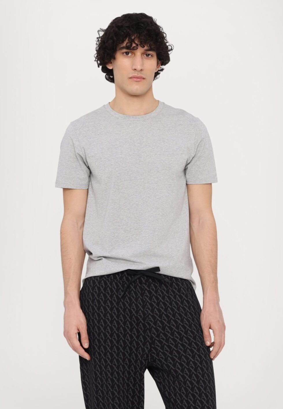 Armani Exchange AX LOGO SWEAT PANTS - Tracksuit bottoms - black