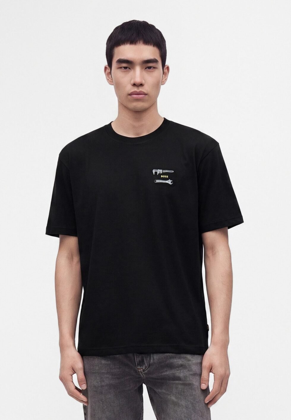 BOSS Print T-shirt - black