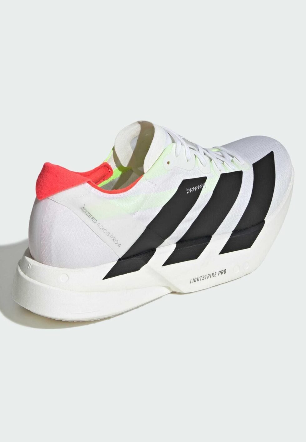 adidas Performance ADIZERO ADIOS PRO 4  - Road running shoes - cloud white   core black   silver metallic