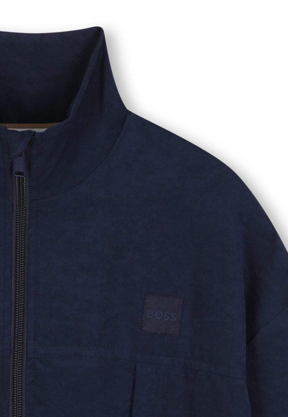 BOSS Kidswear CARDIGAN EN WEAVY SATIN - Zip-up sweatshirt - bleu cargo