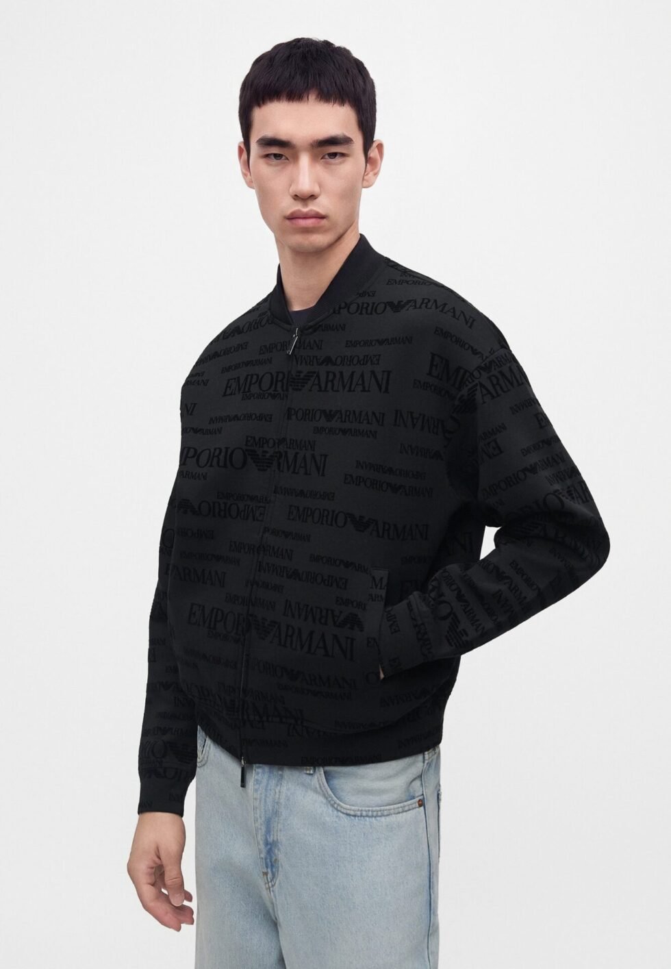 Emporio Armani Zip-up sweatshirt - black