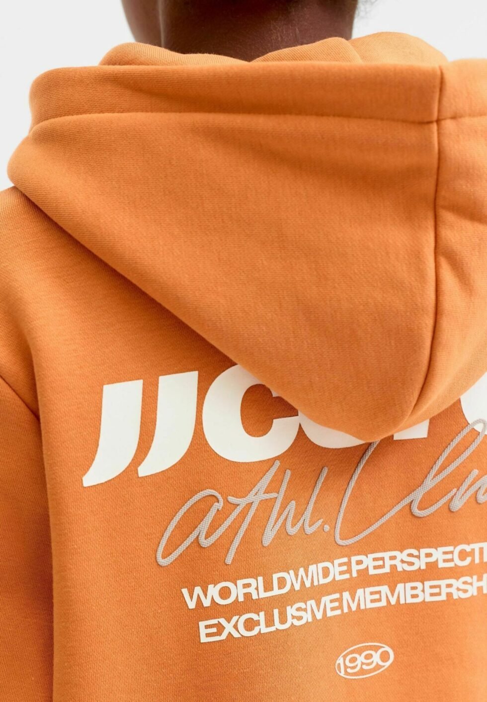Jack & Jones Kids JCOCLUB BACK SCRIPT SWEAT HOOD SN JNR - Hoodie - Orange