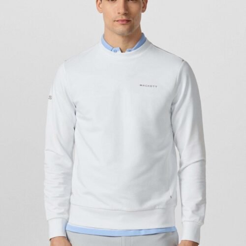 HACKETT LONDON SWEATSHIRT HS ESSENTIAL CREW - Sweatshirt - optic white