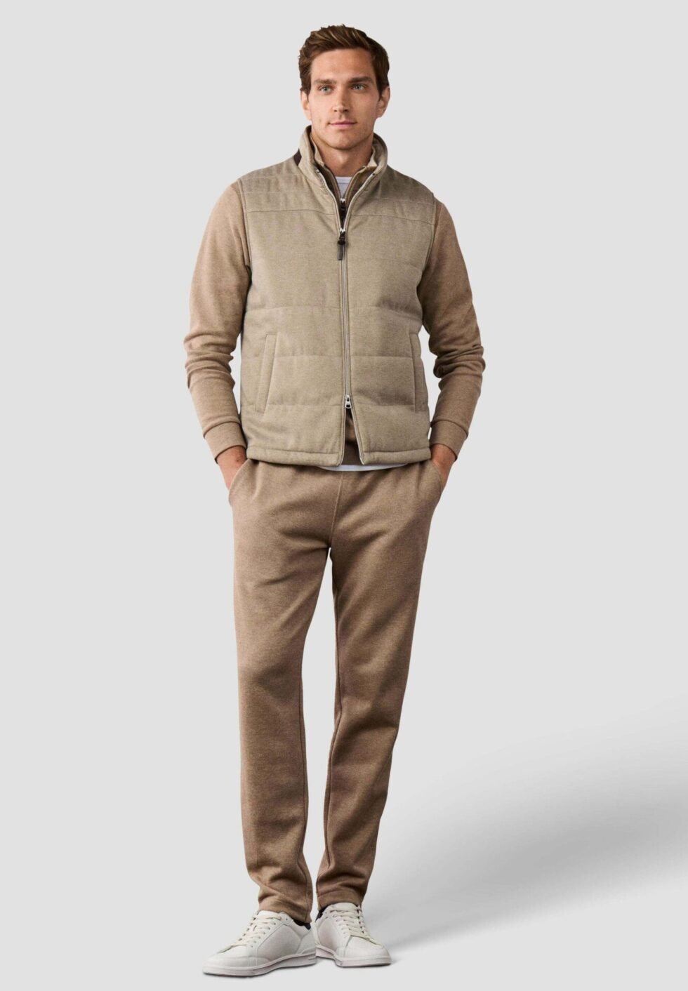 HACKETT LONDON WAISTCOAT TTVL JERSEY GILET - Waistcoat - natural beige