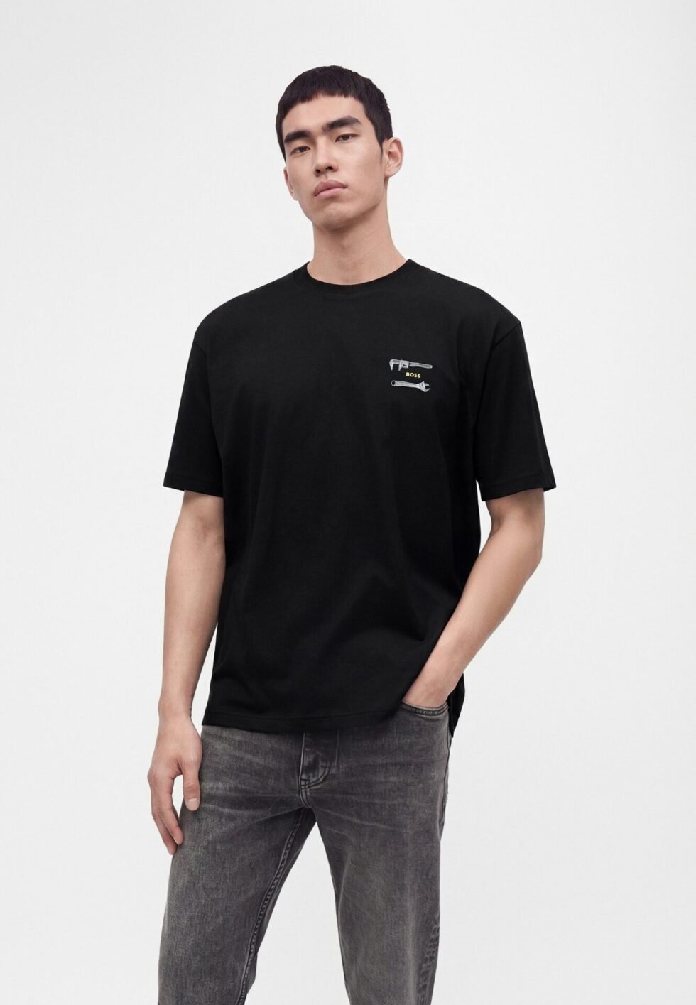 BOSS Print T-shirt - black