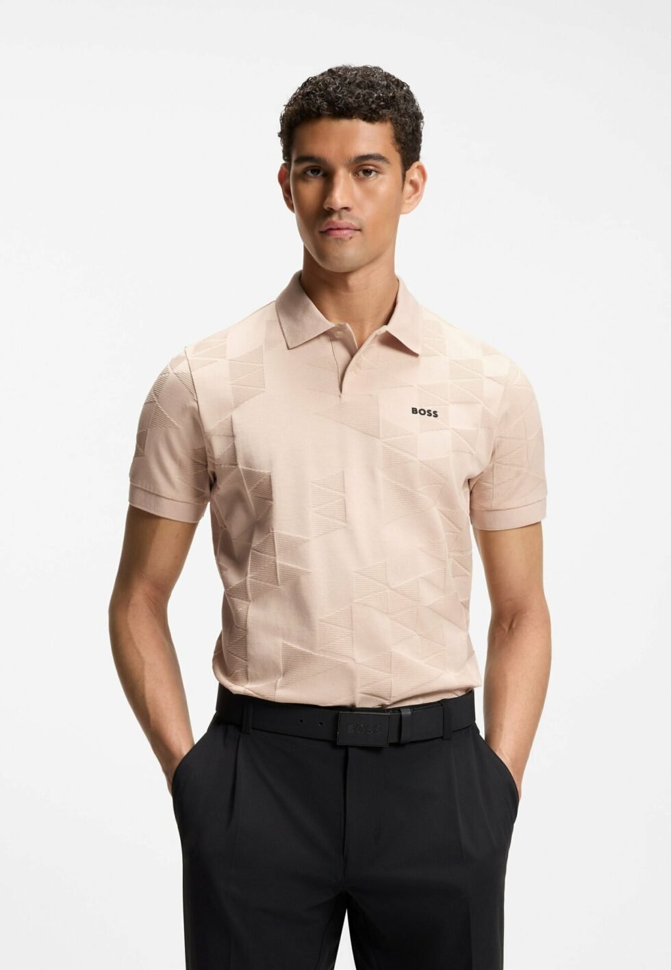 BOSS Polo shirt - light orange five