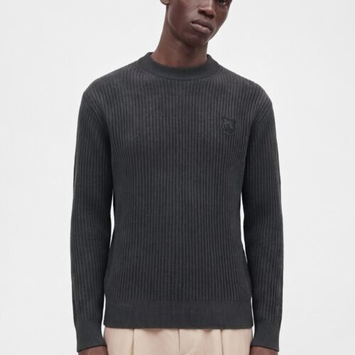 Maison Kitsuné FOX HEAD RIBBED JUMPER - Jumper - anthracite