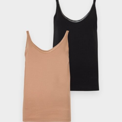 Anna Field by Zalando 2 PACK - Top - black/warm taupe