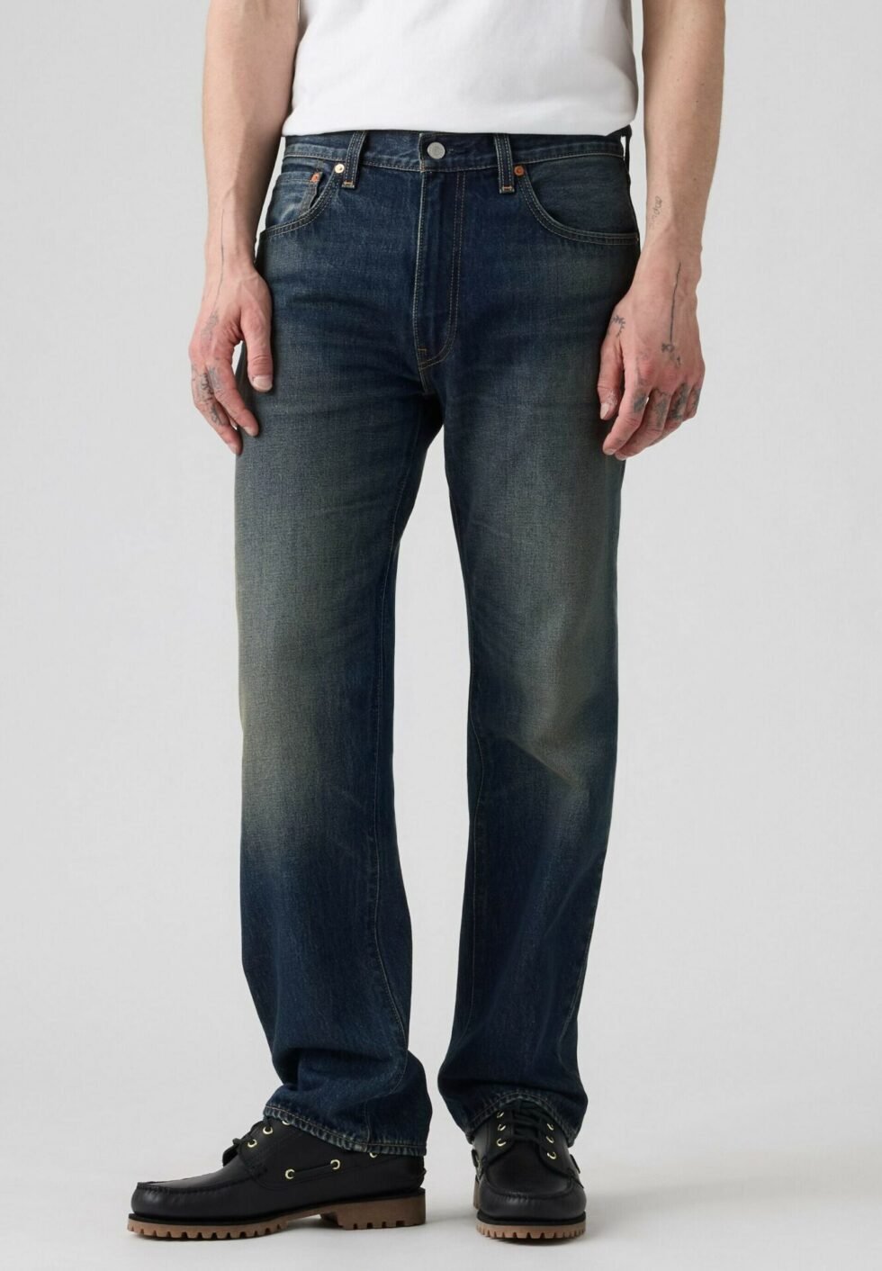 Levi's® 555® RELAXED STRAIGHT - Relaxed fit jeans - midnight zone ltwt - dark indigo - worn in