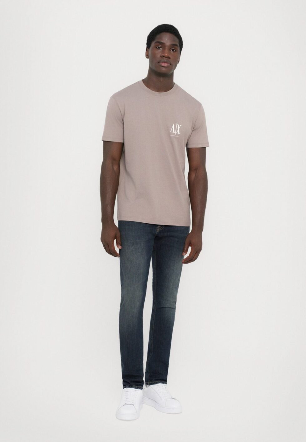 Armani Exchange T-SHIRT REGULAR FIT - Basic T-shirt - driftwood