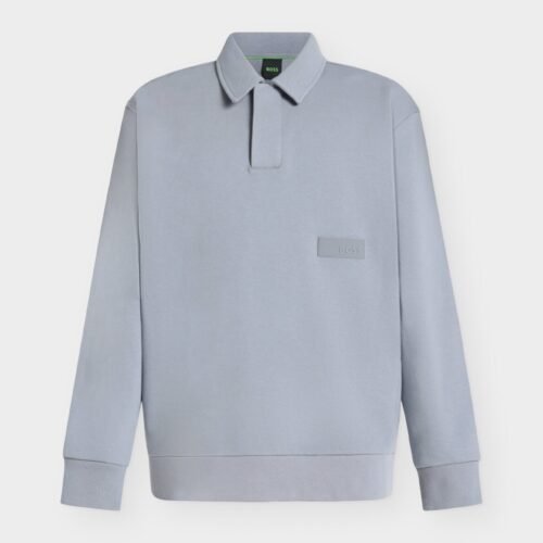 BOSS PLACKET - Long-sleeved top - dark grey