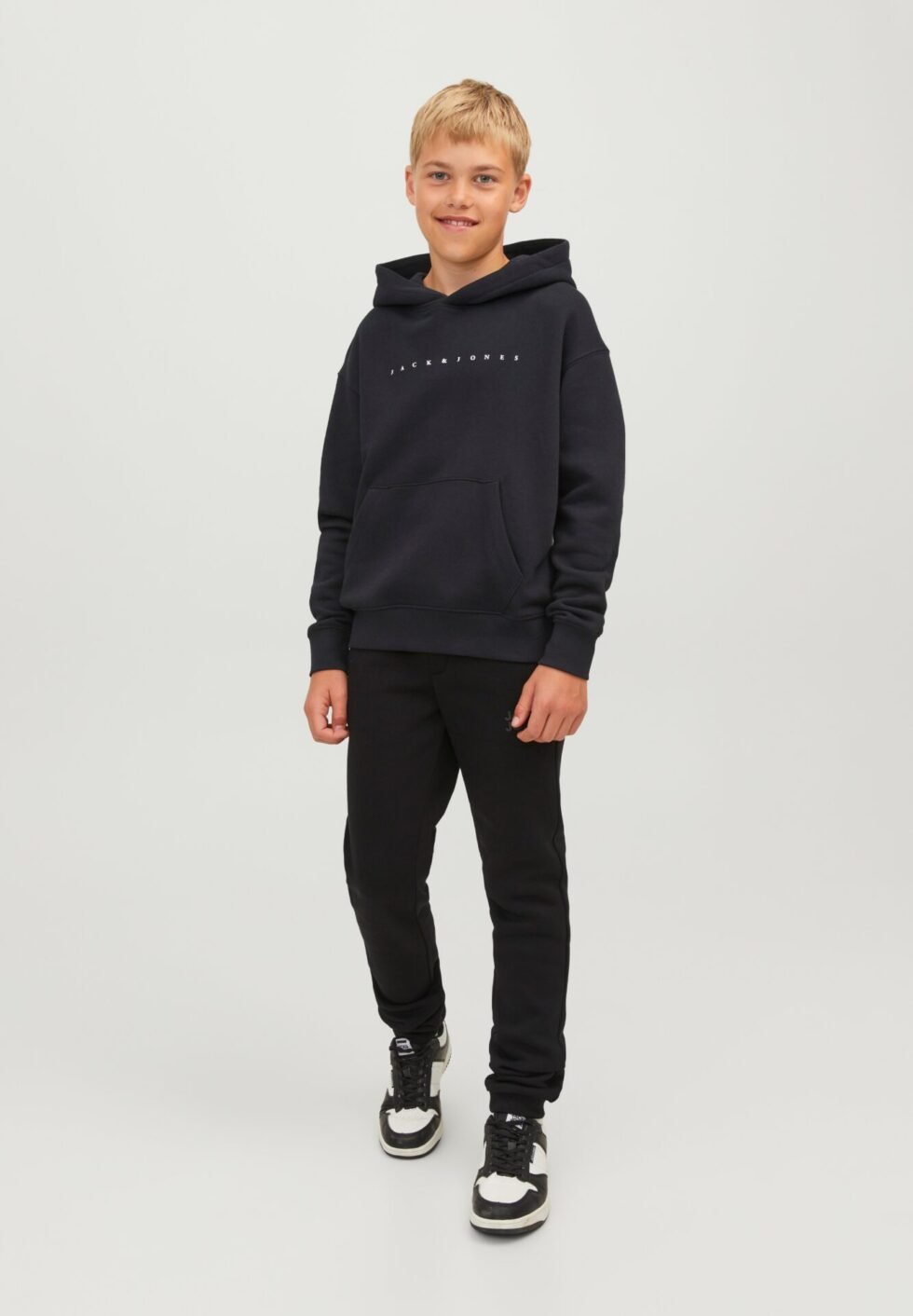 Jack & Jones Kids JJESTAR JJ SWEAT HOOD NOOS JNR - Hoodie - black