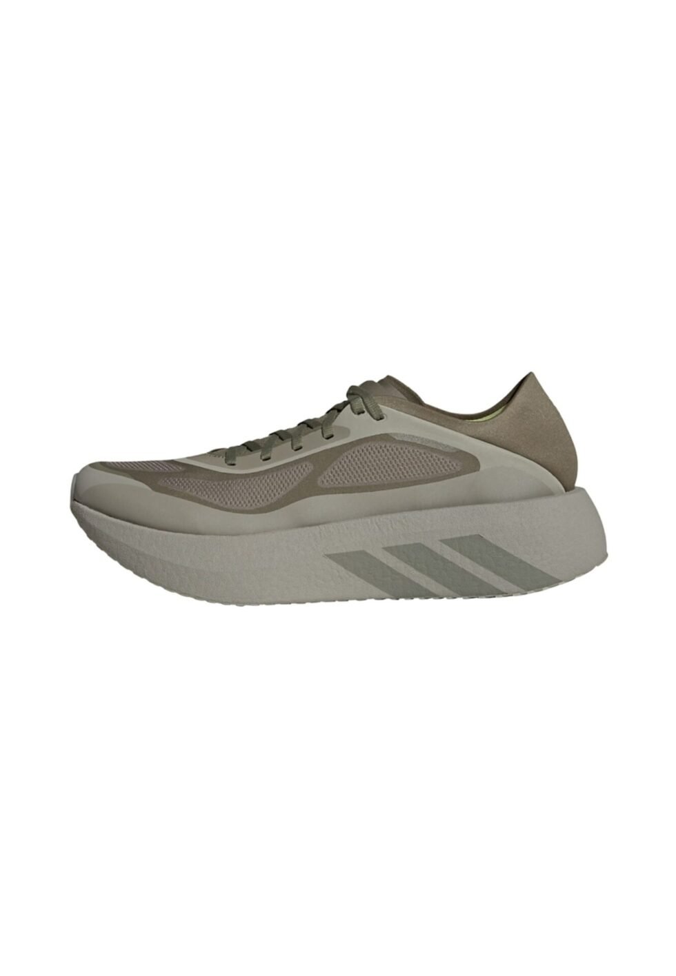 adidas Performance HYPERBOOST RUN - Road running shoes - silver pebble medium dark khaki frozen lemon