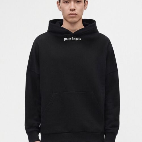 Palm Angels CLASSIC LOGO HOODIE - Hoodie - black/off-white
