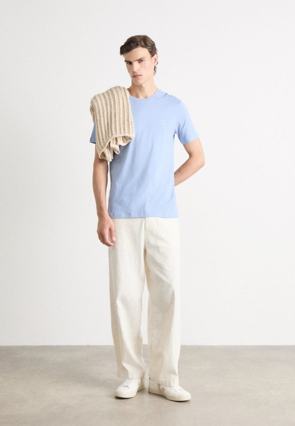 BOSS TALES - Basic T-shirt - open blue