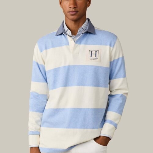 HACKETT LONDON POLO SHIRT HERITAGE H STRIPE RBY - Polo shirt - summer blue
