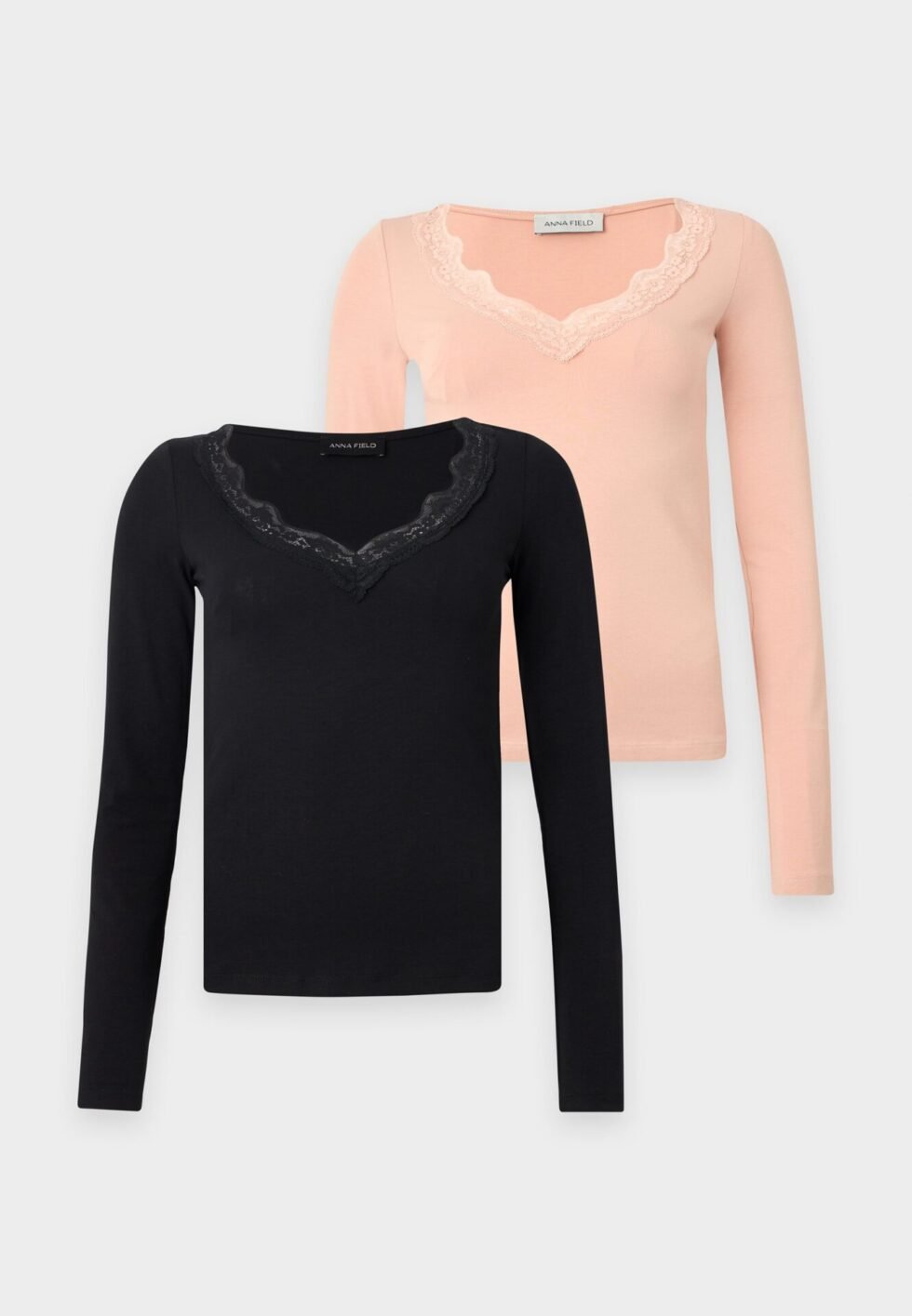 Anna Field by Zalando 2 PACK - Long-sleeved top - rose smoke/black