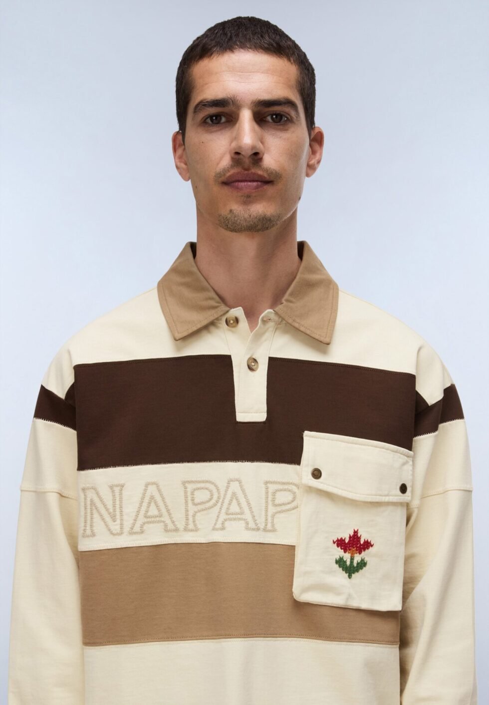 Napapijri BLOOM JERSEY LS - Polo shirt - light beige