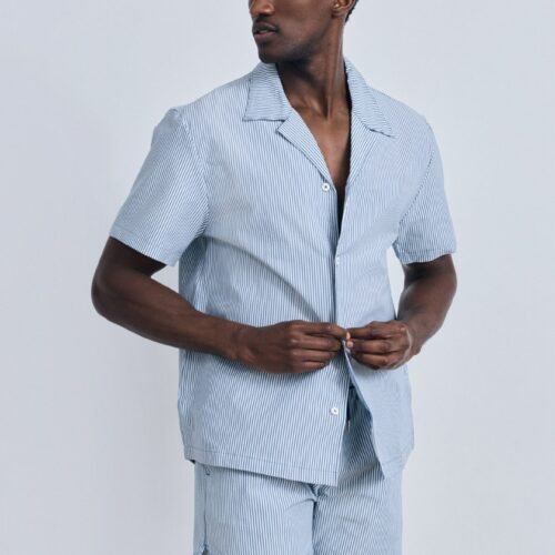 BOSS VELVETFISH SHIRT - Swimwear shirt - open blue