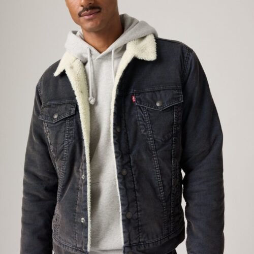 Levi's® TYPE III SHERPA TRUCKER JACKET - Denim jacket - black