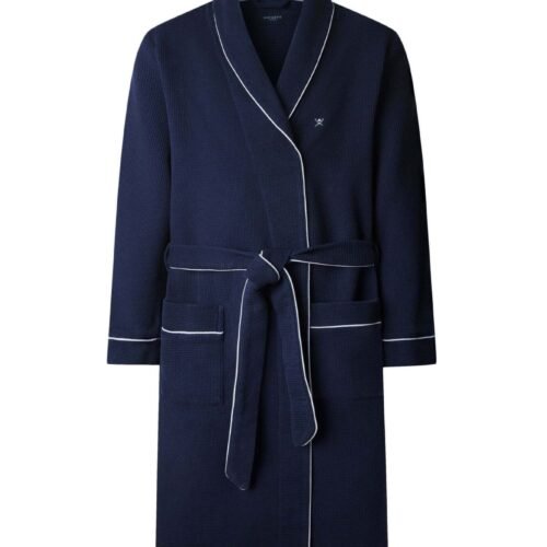 HACKETT LONDON DRESSING GOWN WAFFLE DRESSING GOWN - Dressing gown - ink blue