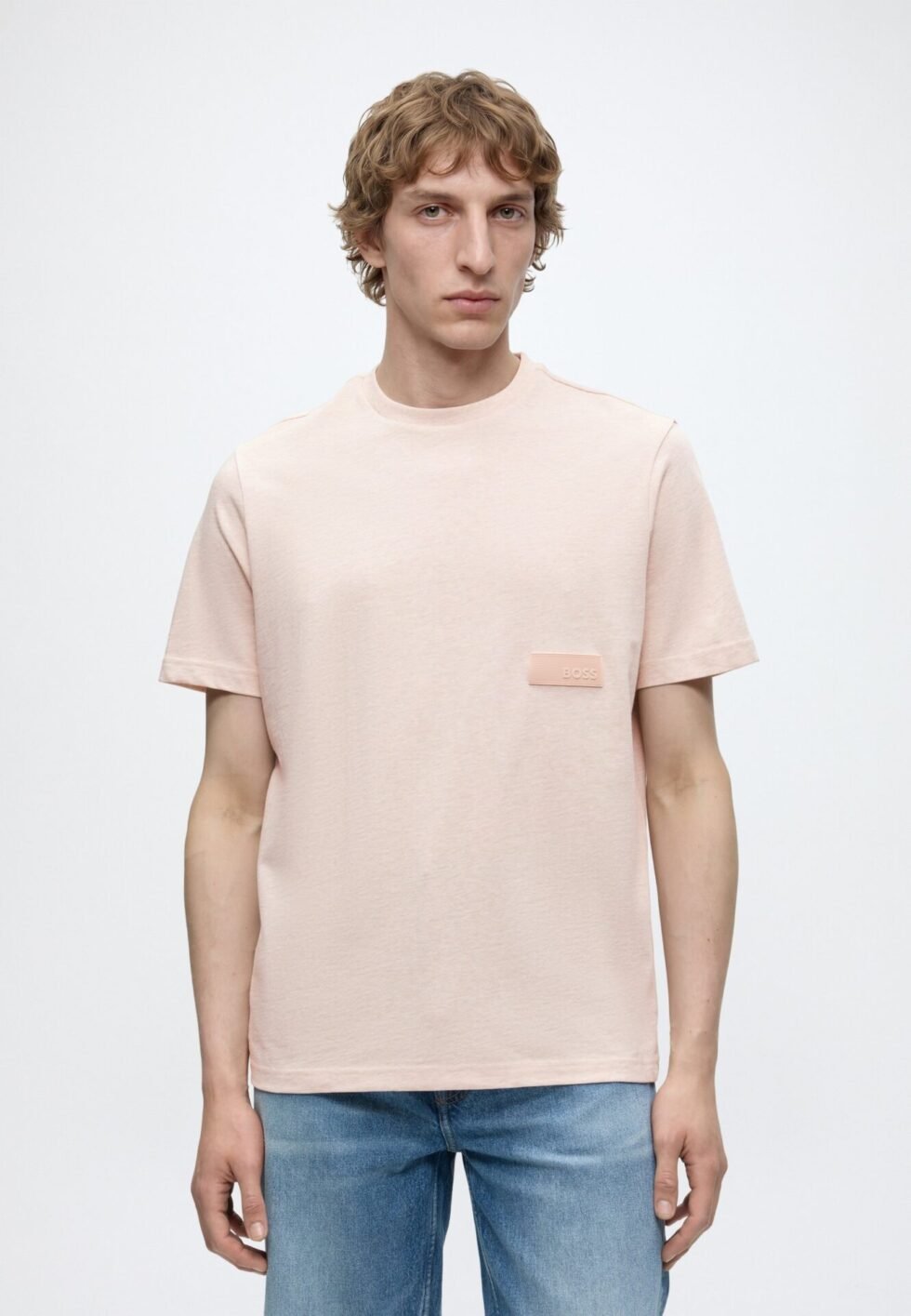BOSS STRUCTURE - Basic T-shirt - medium pink