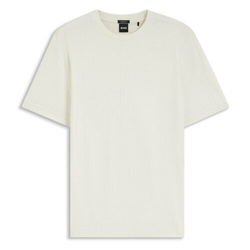 BOSS Print T-shirt - natural eighteen
