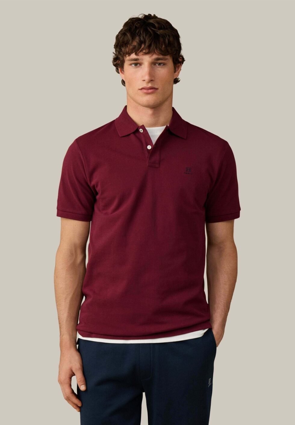HACKETT LONDON POLO SHIRT HERITAGE H SML LOGO PL - Polo shirt - oxblood red