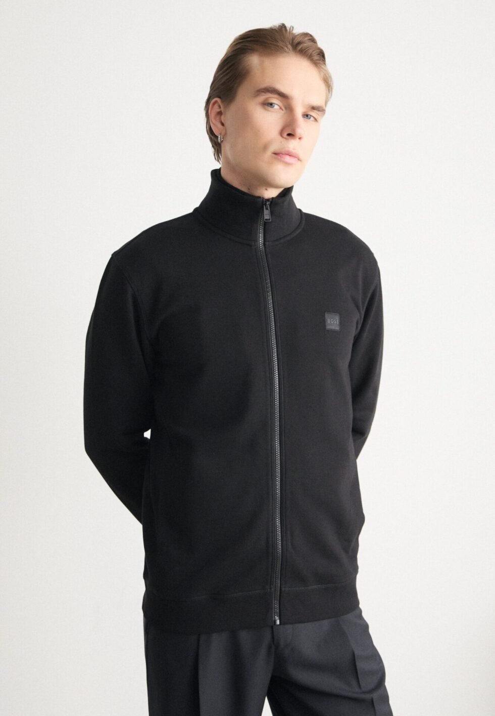 BOSS ZESTART - Zip-up sweatshirt - black