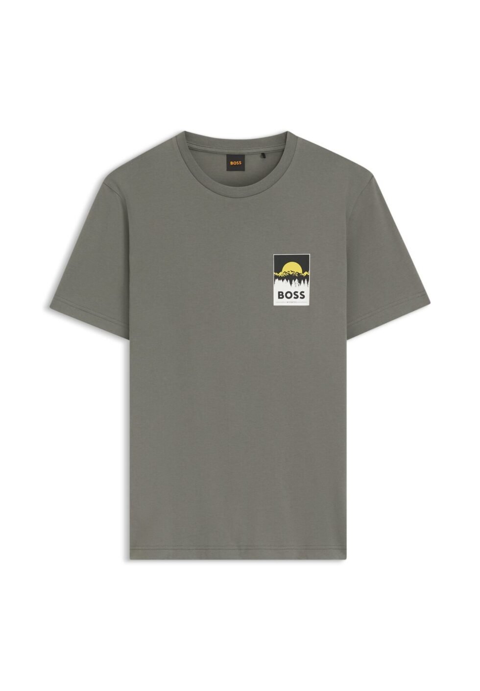 BOSS Print T-shirt - open grey