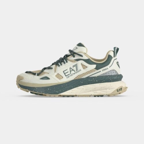 EA7 Emporio Armani SONIC TRAIL 2.0 CRUSHER UNISEX - Trainers - off white/fog/silver-coloured pine