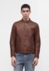 BOSS MANSELL - Leather jacket - medium brown
