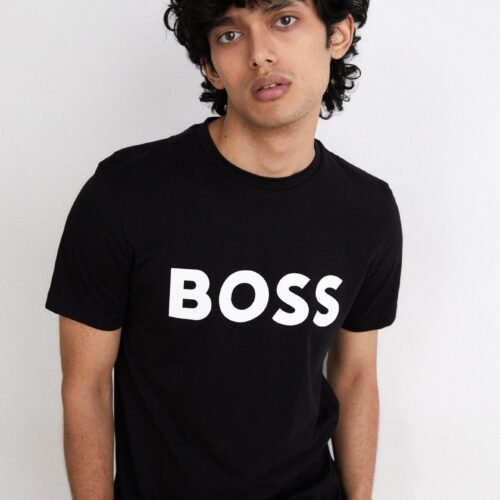 BOSS THINKING - Print T-shirt - black