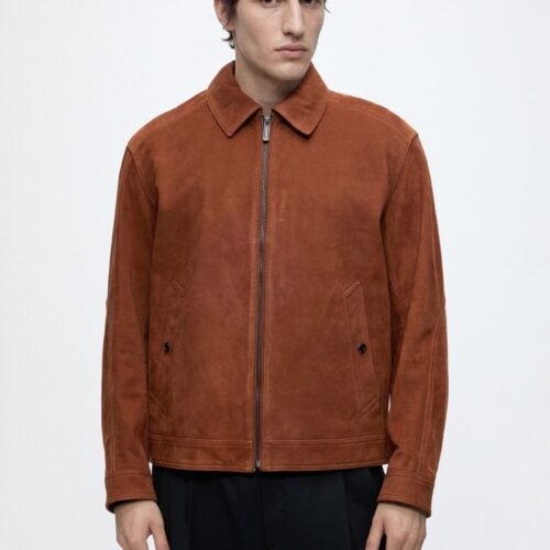 BOSS X ASTON MARTIN - Leather jacket - medium brown
