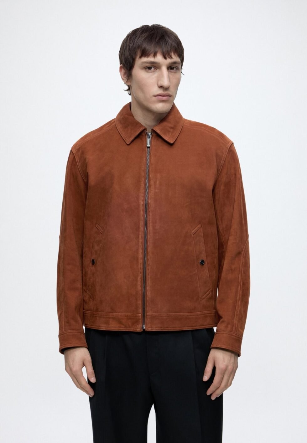 BOSS X ASTON MARTIN - Leather jacket - medium brown
