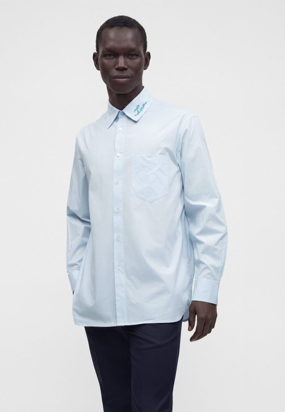 Paul Smith EASY FIT LOVE EMBROIDERY - Shirt - light blue